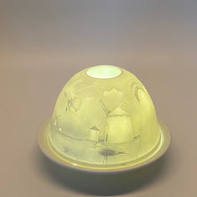 Laden Sie das Bild in den Galerie-Viewer, Porzellan Windlicht, „Küstenlandschaft"