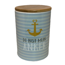 Laden Sie das Bild in den Galerie-Viewer, Porzellan - Vorratsdose für Dich „Du bist mein Anker“