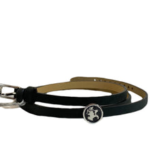 Laden Sie das Bild in den Galerie-Viewer, DUR Schmuck: Armband, Lederarmband schwarz mit Lavasandelement, A1598