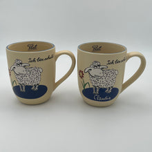 Laden Sie das Bild in den Galerie-Viewer, Große Tasse, Keramik, „Schaf - Unschuldslamm“ mit Wunschnamen - Jeder Name ist möglich!