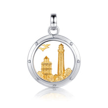 Laden Sie das Bild in den Galerie-Viewer, Inselsilber: Anhänger "Kap Arkona", 925er Sterlingsilber, vergoldet KA06WY