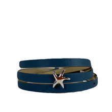 Laden Sie das Bild in den Galerie-Viewer, Lederarmband mit Sand/Steinsandelement Stern