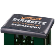 Laden Sie das Bild in den Galerie-Viewer, Bierkasten Sitzpolster, Sitzkissen, Biersitz, Abdeckung für Bierkiste, Auflage „Rentner Ruhesitz - Jetzt ist aber mal FEIERABEND“