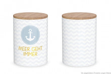 Laden Sie das Bild in den Galerie-Viewer, Porzellan - Vorratsdose, Kaffeedose, Dose, „Meer geht immer“