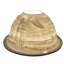 Laden Sie das Bild in den Galerie-Viewer, Porzellan Windlicht, Teelicht "Kitesurfer"