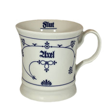 Laden Sie das Bild in den Galerie-Viewer, Herren - Namensbecher indisch blau - verschiedene männliche Vornamen zur Auswahl