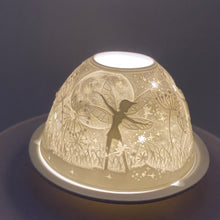 Laden Sie das Bild in den Galerie-Viewer, Porzellan Windlicht, Teelicht „Elfen"