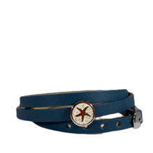 Laden Sie das Bild in den Galerie-Viewer, Lederarmband mit Sand/Steinsandelement Seestern