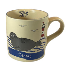 Laden Sie das Bild in den Galerie-Viewer, Kindertasse, Keramik, „Robbe“ groß mit Wunschnamen - Jeder Name ist möglich!