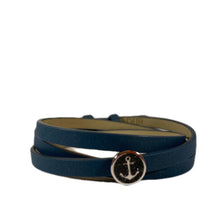 Laden Sie das Bild in den Galerie-Viewer, Lederarmband mit Element Lavasandanker