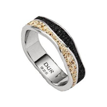 Laden Sie das Bild in den Galerie-Viewer, DUR Schmuck: Ring "Welle Sand/Lavasand" mit Strandsand und Lavasand R5591