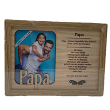 Laden Sie das Bild in den Galerie-Viewer, Bilderrahmen „Papa“, Holzbilderrahmen, Fotorahmen