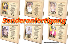 Laden Sie das Bild in den Galerie-Viewer, Sonderanfertigung Bilderrahmen mit Namen, Holzbilderrahmen, jeder Name ist möglich