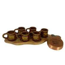 Laden Sie das Bild in den Galerie-Viewer, Fischergeist Servierbrett, 6 Keramikkrüge, Löschpfanne - Komplettset