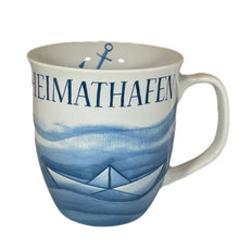 Laden Sie das Bild in den Galerie-Viewer, Tasse Becher „Heimathafen“ Porzellan
