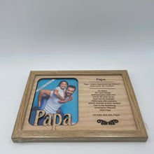 Laden Sie das Bild in den Galerie-Viewer, Bilderrahmen „Papa“, Holzbilderrahmen, Fotorahmen,