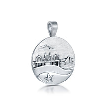 Laden Sie das Bild in den Galerie-Viewer, nselsilber: Anhänger, Wendeanhänger "Kap Arkona und Seebrücke Sellin", 925er Silber, KA11OX