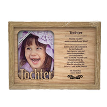 Laden Sie das Bild in den Galerie-Viewer, Bilderrahmen „Tochter“, Holzbilderrahmen, Fotorahmen