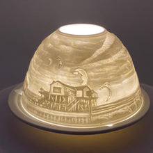 Laden Sie das Bild in den Galerie-Viewer, Porzellan Windlicht, Teelicht "Kitesurfer"