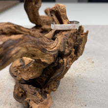 Laden Sie das Bild in den Galerie-Viewer, Ring "Flut" von DUR Schmuck, 925er Sterlingsilber, dekoriert auf einem Stück Treibholz