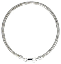 Laden Sie das Bild in den Galerie-Viewer, DUR Schmuck: Armband „Schlange“ dick 3 mm 925er Silber A1134