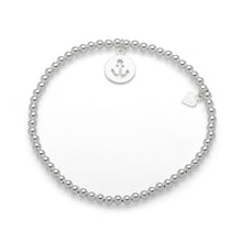 Laden Sie das Bild in den Galerie-Viewer, DUR Schmuck: Armband „Kugelarmband“ mit Motiv  925er Silber A1567 Anker