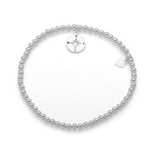 Laden Sie das Bild in den Galerie-Viewer, DUR Schmuck: Armband „Kugelarmband“ mit Motiv  925er Silber A1567 Kompassrose