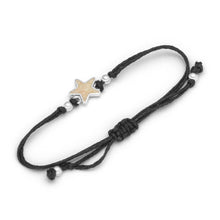 Laden Sie das Bild in den Galerie-Viewer, DUR Schmuck: Armband „Sandseestern“ mit Strandsand und Cotton, 925er Silber A1682