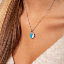 Laden Sie das Bild in den Galerie-Viewer, DUR Schmuck: Kette "Welle 2.0" mit Strandsand und blauem Steinsand K2650 / K2958