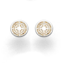 Laden Sie das Bild in den Galerie-Viewer, DUR Schmuck: Ohrring, Ohrstecker "Kompass" mit Strandsand O5039