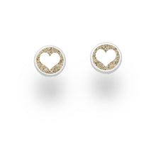 Laden Sie das Bild in den Galerie-Viewer, DUR Schmuck: Ohrring, Ohrstecker "Liebe" mit Strandsand O5056