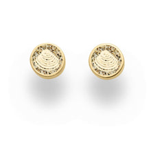 Laden Sie das Bild in den Galerie-Viewer, DUR Schmuck: Ohrring, Ohrstecker "Muschel" 8 mm mit Strandsand O5180