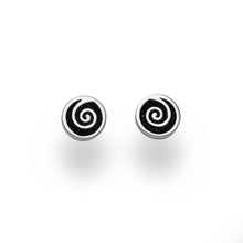 Laden Sie das Bild in den Galerie-Viewer, DUR Schmuck: Ohrring, Ohrstecker "Lavasandspirale 2.0" mit Lavasand O5215