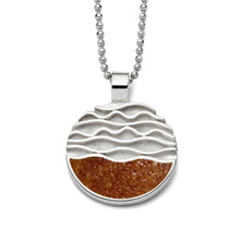 Laden Sie das Bild in den Galerie-Viewer, DUR Schmuck: Anhänger "Strandwellen", mit Bernstein, P3398