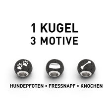 Laden Sie das Bild in den Galerie-Viewer, DUR Schmuck: Anhänger "Bead Lucky Dog" mit Lavasand P3414