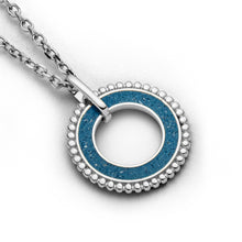 Laden Sie das Bild in den Galerie-Viewer, DUR Schmuck: Anhänger "Strandzauber blau" mit blauem Steinsand P3513