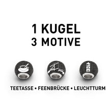 Laden Sie das Bild in den Galerie-Viewer, DUR Schmuck: Anhänger "Bead Ostfriesland" mit Lavasand P3550