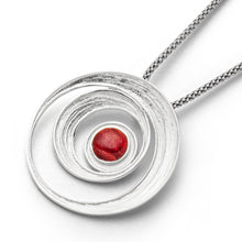 Laden Sie das Bild in den Galerie-Viewer, DUR Schmuck: Anhänger "Feuerstrudel" 925er Sterlingsilber P3588