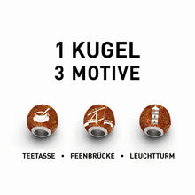 Laden Sie das Bild in den Galerie-Viewer, DUR Schmuck: Anhänger "Bead Ostfriesland" mit Bernstein P3722