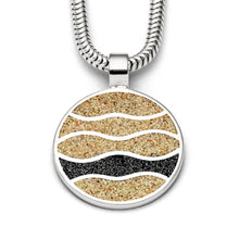 Laden Sie das Bild in den Galerie-Viewer, DUR Schmuck: Anhänger "Strandwellen", mit Lavasand, P3795