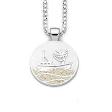 Laden Sie das Bild in den Galerie-Viewer, DUR Schmuck: Anhänger "Strandwellen" Kutter, mit Strandsand, P3935