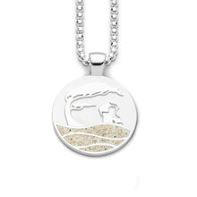 Laden Sie das Bild in den Galerie-Viewer, DUR Schmuck: Anhänger "Strandwellen" Strandsand Logo, mit Strandsand, P3960,