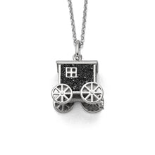 Laden Sie das Bild in den Galerie-Viewer, DUR Schmuck: Anhänger "Badekarren Norderney" mit Lavasand P4209