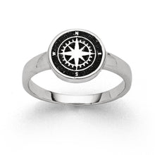 Laden Sie das Bild in den Galerie-Viewer, DUR Schmuck: Ring "Kompass" mit Lavasand R5158