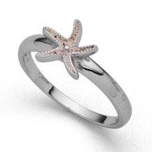 Laden Sie das Bild in den Galerie-Viewer, DUR Schmuck: Ring "Seestern Mini" mit Strandsand R5426