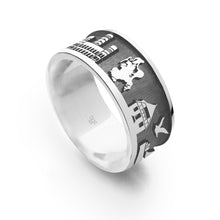 Laden Sie das Bild in den Galerie-Viewer, DUR Schmuck: Ring "Göhren / Rügen" der Göhrenring 925er Silber, sandlos, dunkel rhodiniert R5445