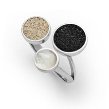 Laden Sie das Bild in den Galerie-Viewer, DUR Schmuck: Ring "Treibsand 2.0" mit Strandsand und Lavasand R5463