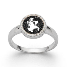 Laden Sie das Bild in den Galerie-Viewer, DUR Schmuck: Ring "Inselflimmern Rügen“ mit Lavasand R5549