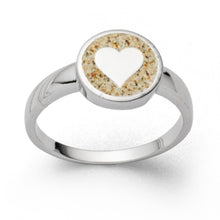 Laden Sie das Bild in den Galerie-Viewer, DUR Schmuck: Ring "Liebe" mit Strandsand R5582