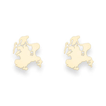 Laden Sie das Bild in den Galerie-Viewer, DUR Schmuck: Ohrring, Ohrstecker "Rügen" 925er Sterlingsilber, vergoldet S1483
